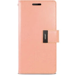 Rose Gold Genuine Mercury Rich Diary Stylish Wallet Case For Galaxy S6 -Cheap NewCase Store galaxy s6 rich diary rosegold 2 69433.1612124896