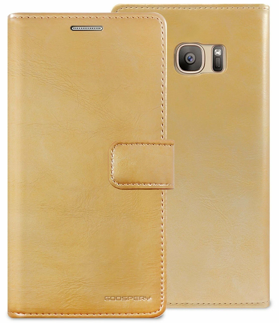 Gold Genuine Mercury Mansoor Wallet Case For Samsung Galaxy S7 3 Gold Genuine Mercury Mansoor Wallet Case For Samsung Galaxy S7 - Image 3