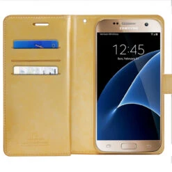Gold Genuine Mercury Mansoor Wallet Case For Samsung Galaxy S7 10 Gold Genuine Mercury Mansoor Wallet Case For Samsung Galaxy S7 -Cheap NewCase Store galaxy s7 edge mercury mansoor wallet gold 6 09001.1606273771