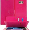 Hot Pink Mercury Mansoor 9 Card Slot Wallet Case For Galaxy S7