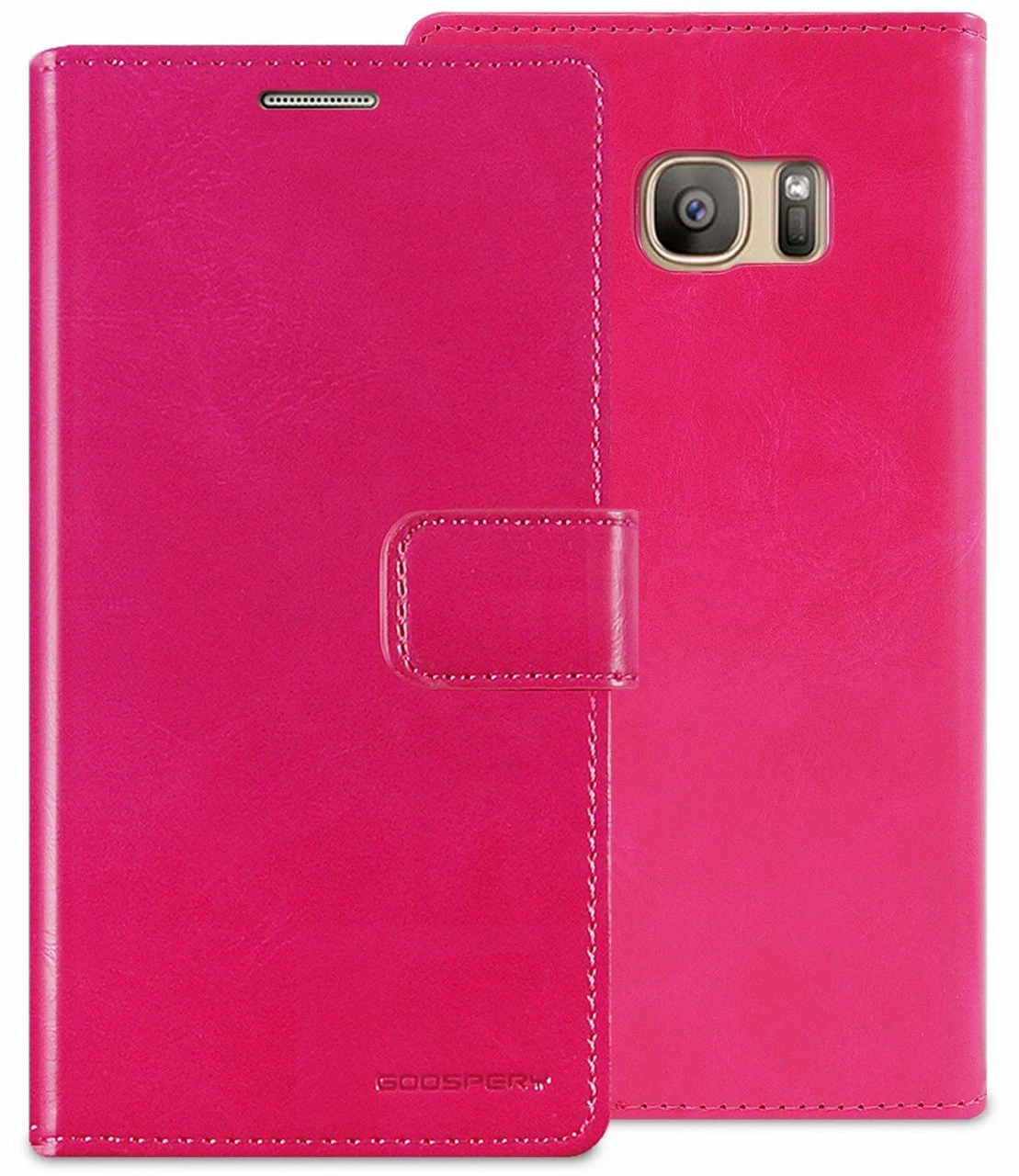 Hot Pink Mercury Mansoor 9 Card Slot Wallet Case For Galaxy S7 2 Hot Pink Mercury Mansoor 9 Card Slot Wallet Case For Galaxy S7 - Image 2