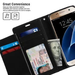 Black Genuine Mercury Rich Diary Quality Wallet Case For Galaxy S7 9 Black Genuine Mercury Rich Diary Quality Wallet Case For Galaxy S7 -Cheap NewCase Store galaxy s7 edge rich diary black 5 50976.1675300358