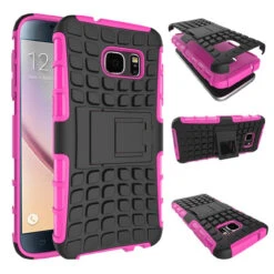 Hot Pink Samsung Galaxy S7 Heavy Duty TPU Armor Kickstand Case