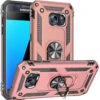 Rose Gold Galaxy S7 Shock Proof 360 Degree Rotating Metal Ring Case