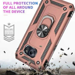 Rose Gold Galaxy S7 Shock Proof 360 Degree Rotating Metal Ring Case -Cheap NewCase Store galaxy s7 metal ring kickstand case rose gold 3 60500.1649400790