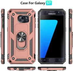Rose Gold Galaxy S7 Shock Proof 360 Degree Rotating Metal Ring Case -Cheap NewCase Store galaxy s7 metal ring kickstand case rose gold 6 92559.1649400790