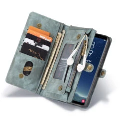 Blue 2 In 1 Multi-Functional Wallet Shock Proof Case For Galaxy S8 -Cheap NewCase Store galaxy s8 caseme multifunctional wallet blue 4 80813.1670649229