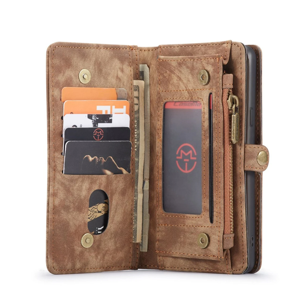 Brown 2 In 1 Multi-Functional Wallet Shock Proof Case For Galaxy S8 1 Brown 2 In 1 Multi-Functional Wallet Shock Proof Case For Galaxy S8