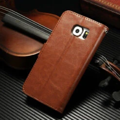 Samsung Galaxy S8 Luxury Vintage Brown Wallet Stand Case -Cheap NewCase Store galaxy s8 crazy horse tpu wallet brown 2 70818.1536293486