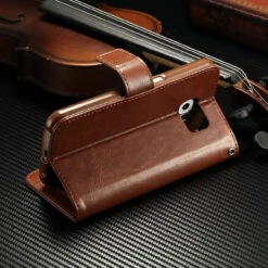 Samsung Galaxy S8 Luxury Vintage Brown Wallet Stand Case -Cheap NewCase Store galaxy s8 crazy horse tpu wallet brown 3 09357.1536293486