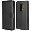 Samsung Galaxy S9 Black Genuine Leather Business Wallet Smart Case