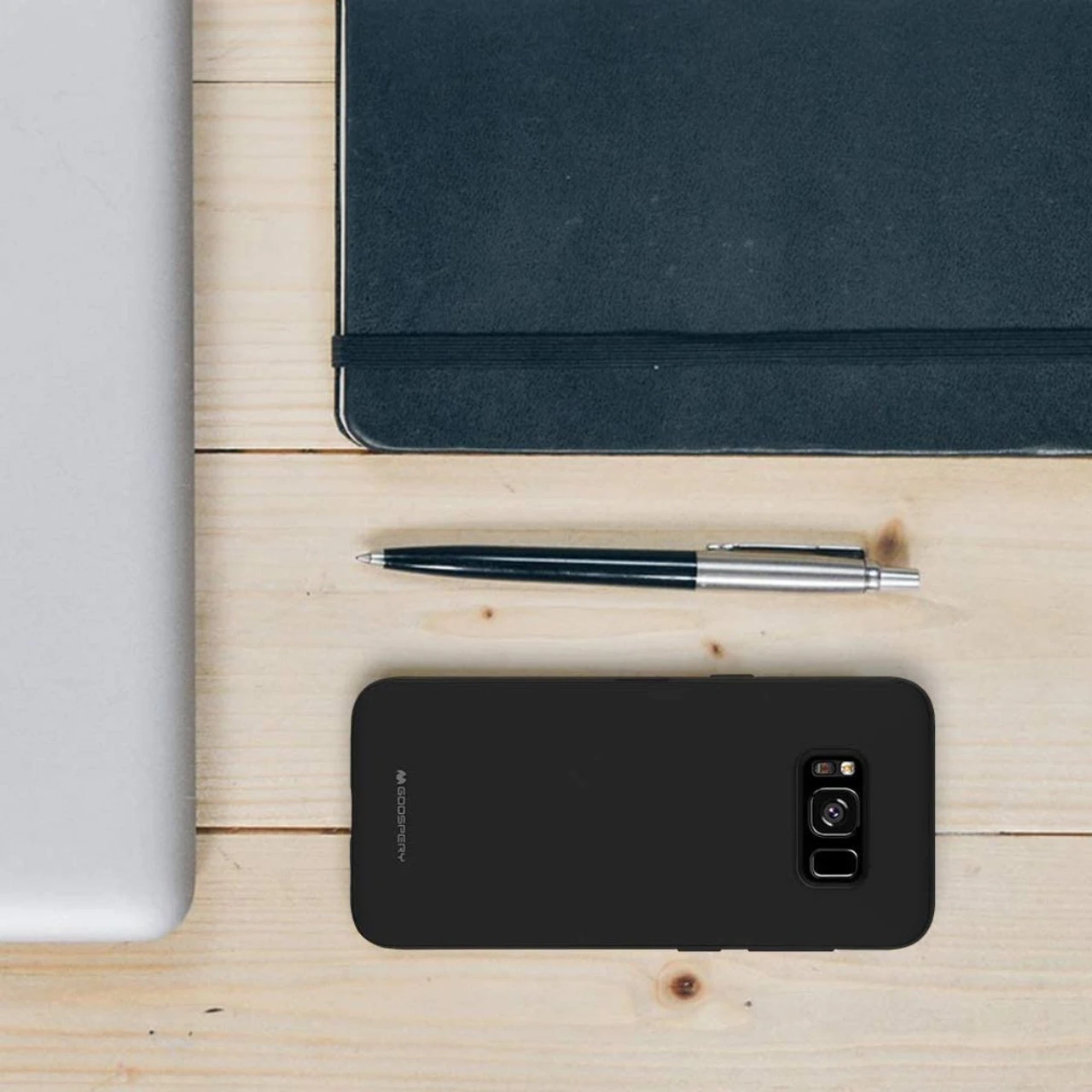 Black Galaxy S8 Mercury Slim Magnetic Door Credit Card Case 3 Black Galaxy S8 Mercury Slim Magnetic Door Credit Card Case - Image 3