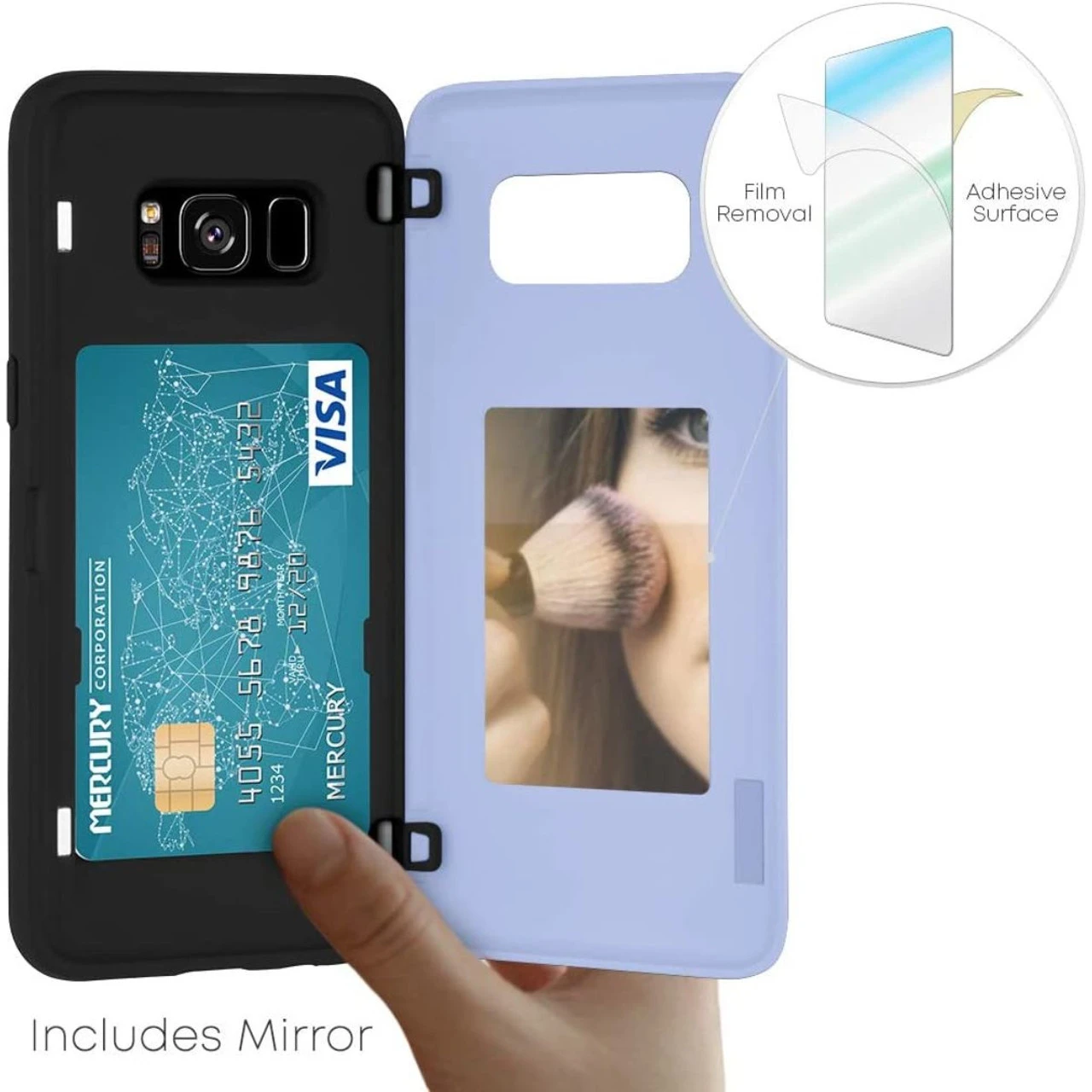 Lilac Goospery Magnetic Door Bumper Card Holder Case For Galaxy S8 6 Lilac Goospery Magnetic Door Bumper Card Holder Case For Galaxy S8 - Image 6