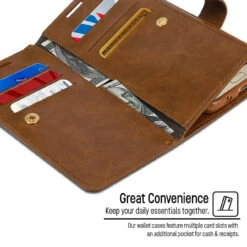 Premium Galaxy S8 Genuine Mercury Mansoor Diary Wallet Case - Brown -Cheap NewCase Store galaxy s8 mercury mansoor wallet brown 3 11562.1675228642