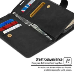 Black Galaxy S8+ Plus Genuine Mercury Mansoor Diary Wallet Flip Case -Cheap NewCase Store galaxy s8 plus mercury mansoor wallet black 3 34405.1632345579