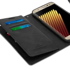 Black Galaxy S8+ Plus Genuine Mercury Mansoor Diary Wallet Flip Case -Cheap NewCase Store galaxy s8 plus mercury mansoor wallet black 4 32027.1632345579