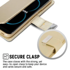 Premium Galaxy S8 Genuine Mercury Rich Diary Wallet Case - Gold -Cheap NewCase Store galaxy s8 rich diary gold 3 83744.1691984006
