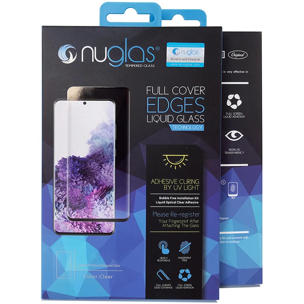Galaxy S9+ Plus NUGLAS Full Cover UV Glue Tempered Glass Protector 1 Galaxy S9+ Plus NUGLAS Full Cover UV Glue Tempered Glass Protector
