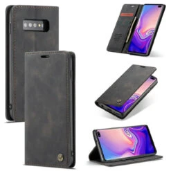 Black CaseMe Slim Magnetic Premium Wallet Case For Galaxy S9