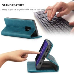 Luxury Blue CaseMe Slim Magnetic Compact Wallet Case For Galaxy S9 -Cheap NewCase Store galaxy s9 caseme slim wallet blue 4 13836.1691025206