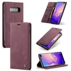 Red Wine Galaxy S9 CaseMe Slim Compact Magnetic Closure Wallet Case