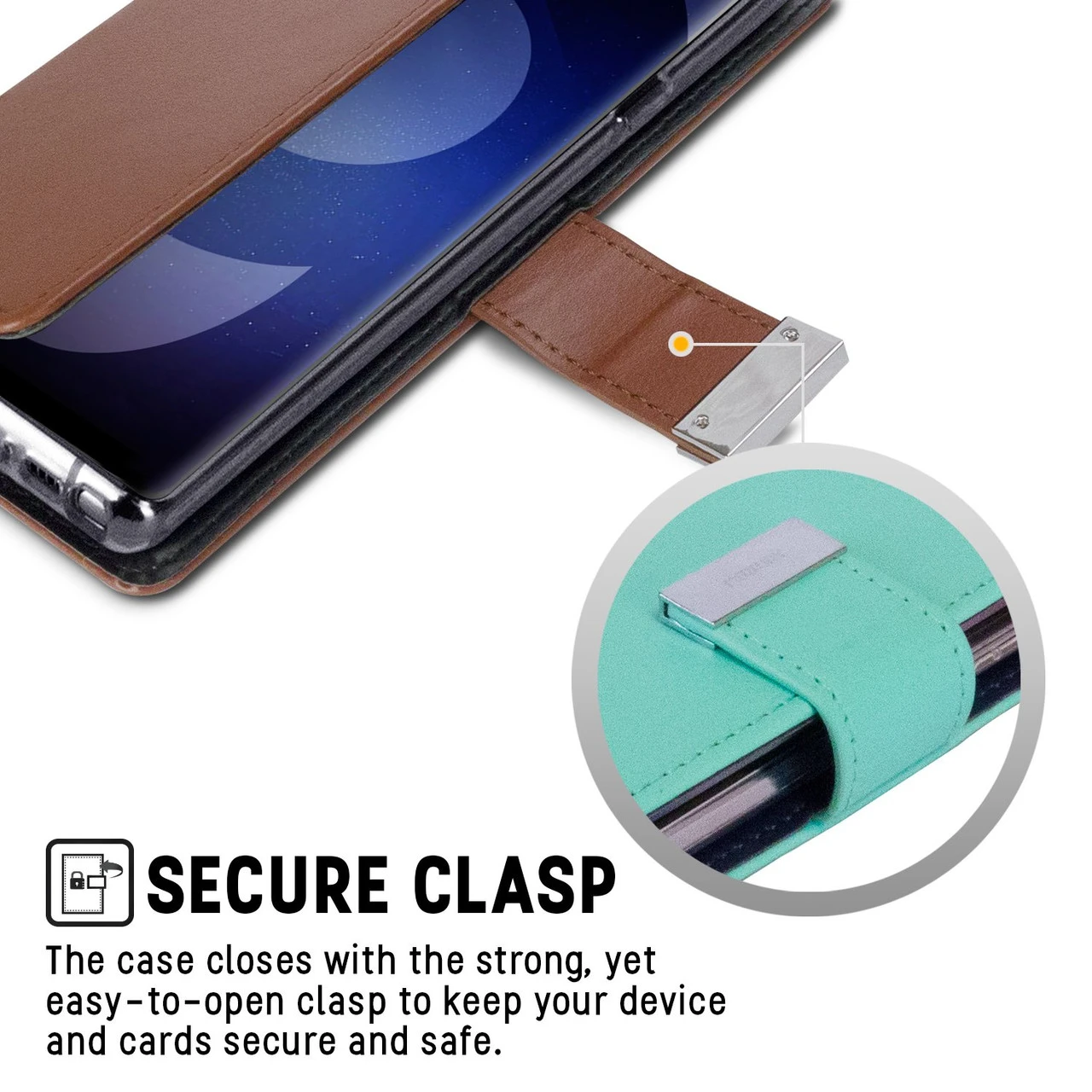 Brown Genuine Mercury Rich Diary Quality Wallet Case For Galaxy S9 3 Brown Genuine Mercury Rich Diary Quality Wallet Case For Galaxy S9 - Image 3