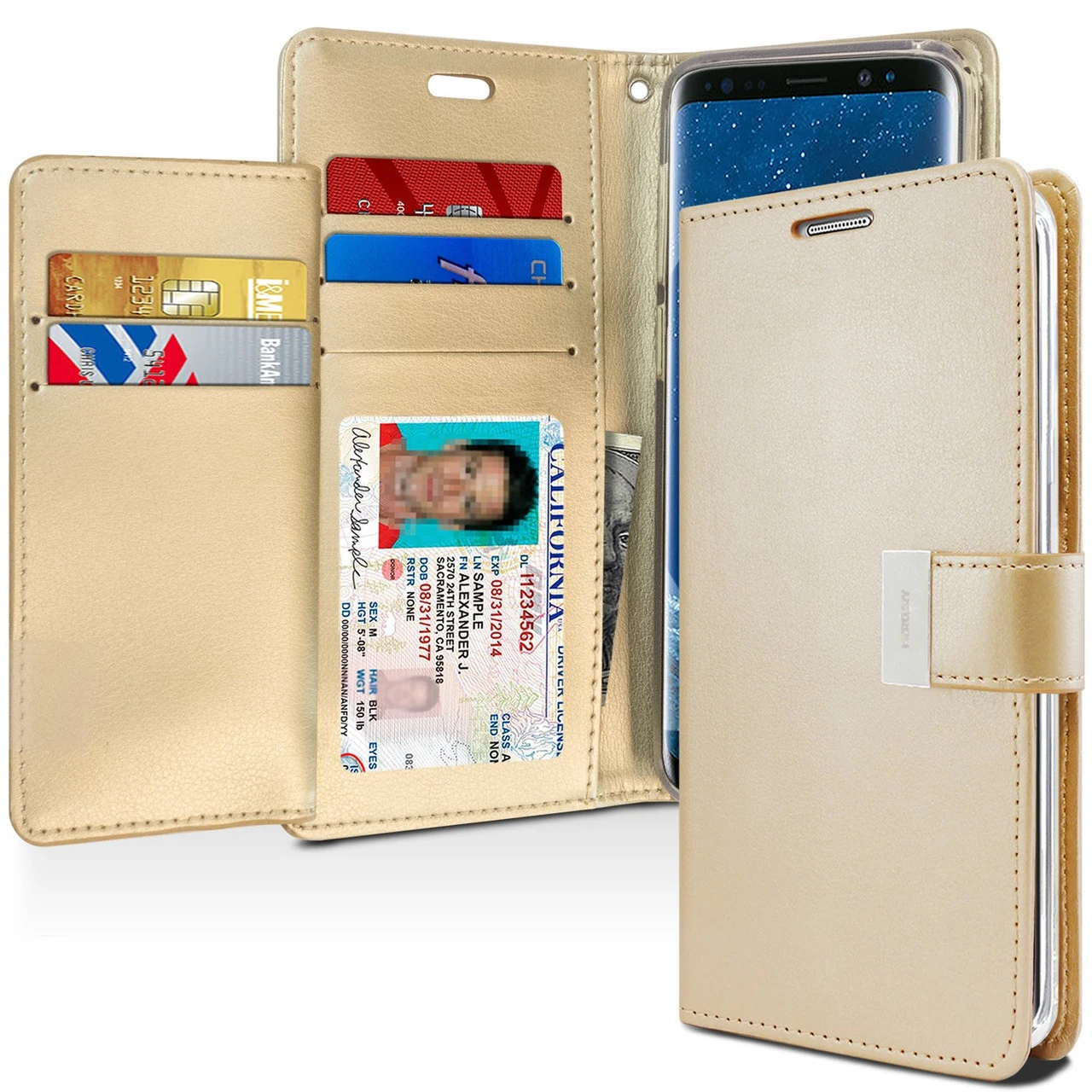 Gold Genuine Mercury Rich Diary Fashionable Wallet Case For Galaxy S9 1 Gold Genuine Mercury Rich Diary Fashionable Wallet Case For Galaxy S9