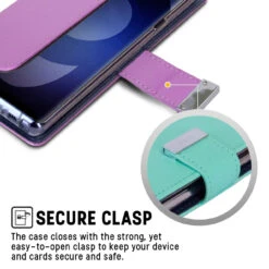 Fashionable Galaxy S9 Genuine Mercury Rich Diary Wallet Case - Purple -Cheap NewCase Store galaxy s9 diary wallet purple 3 92396.1685697928