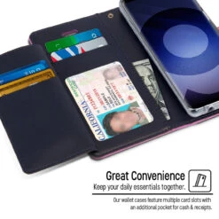 Fashionable Galaxy S9 Genuine Mercury Rich Diary Wallet Case - Purple -Cheap NewCase Store galaxy s9 diary wallet purple 4 16953.1685697928