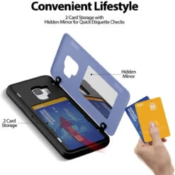 Lilac Mercury Magnetic Door Bumper Card Holder Case For Galaxy S9 -Cheap NewCase Store galaxy s9 goospery magnetic door case lilac 6 92635.1675299559