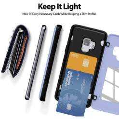 Lilac Mercury Magnetic Door Bumper Card Holder Case For Galaxy S9 -Cheap NewCase Store galaxy s9 goospery magnetic door case lilac 7 84462.1675299559