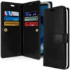 Black Galaxy S9 Genuine Mercury Mansoor Diary Premium Wallet Case