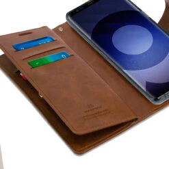 Premium Galaxy S9 Genuine Mercury Mansoor Diary Wallet Case - Brown -Cheap NewCase Store galaxy s9 mansoor diary brown 3 38013.1693273603