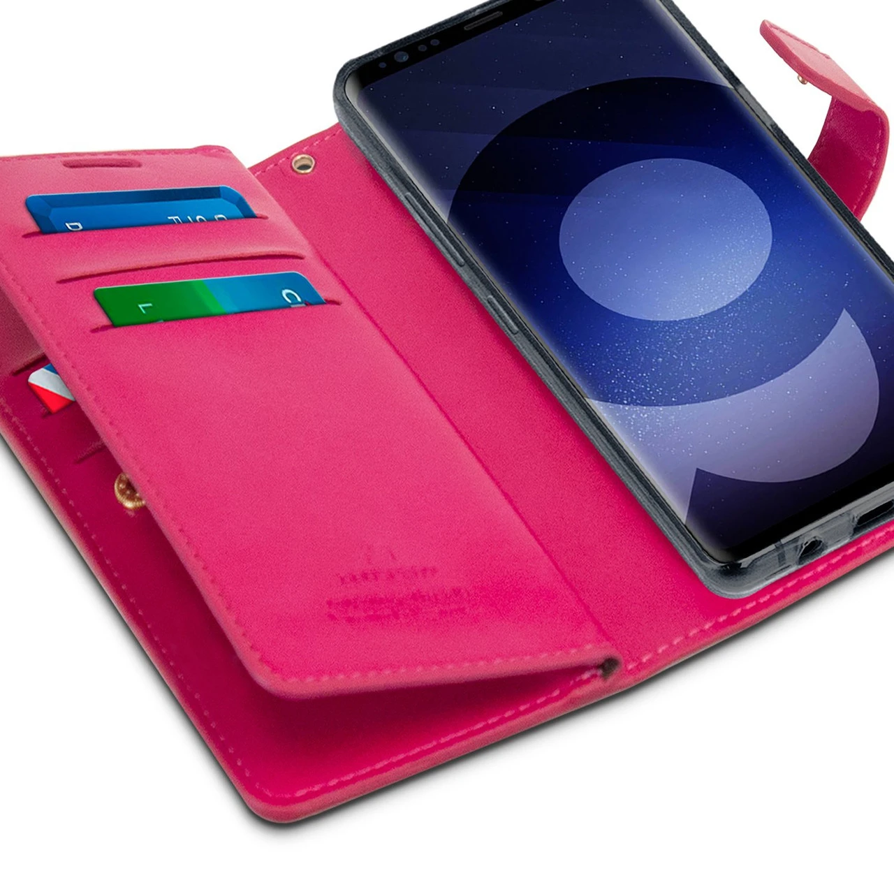 Hot Pink Mercury Mansoor Diary Premium Wallet Case For Galaxy S9 3 Hot Pink Mercury Mansoor Diary Premium Wallet Case For Galaxy S9 - Image 3