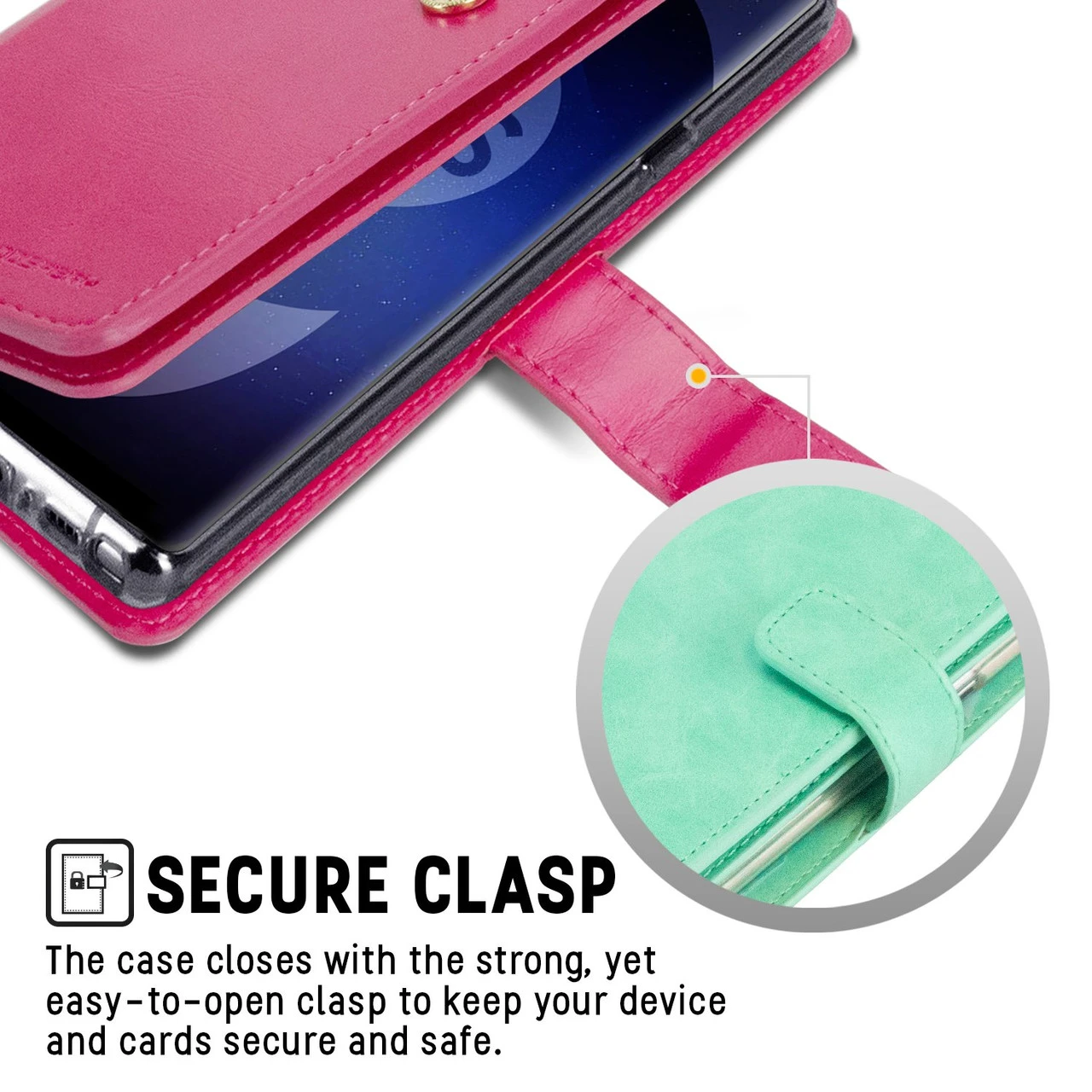 Hot Pink Mercury Mansoor Diary Premium Wallet Case For Galaxy S9 5 Hot Pink Mercury Mansoor Diary Premium Wallet Case For Galaxy S9 - Image 5