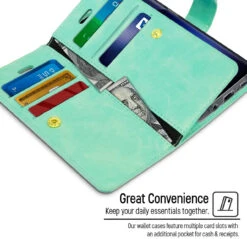 Mint Green Genuine Mercury Mansoor Diary Wallet Case For Galaxy S9 -Cheap NewCase Store galaxy s9 mansoor diary mint 4 23028.1693283087