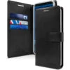 Black Galaxy S9 Mercury Bluemoon Premium Wallet Stand Case Cover