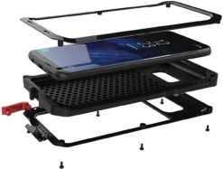 Black Metal Heavy Duty Shockproof Case For Samsung Galaxy S9 + Plus -Cheap NewCase Store galaxy s9 metal water resistant case black 4 84480.1611011984