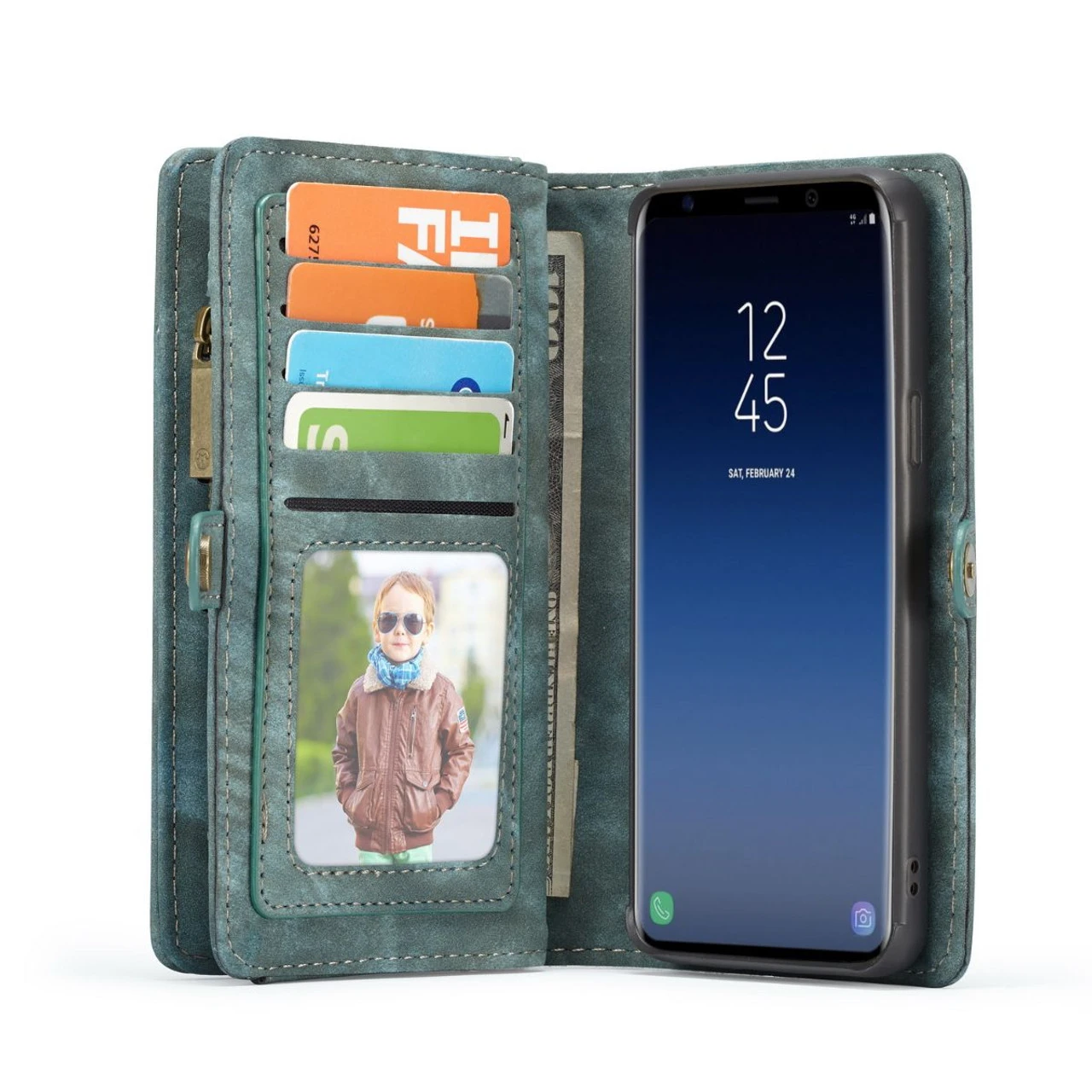 Blue Galaxy S9 Plus Multi-Functional Wallet Detachable Magnetic Case 4 Blue Galaxy S9 Plus Multi-Functional Wallet Detachable Magnetic Case - Image 4