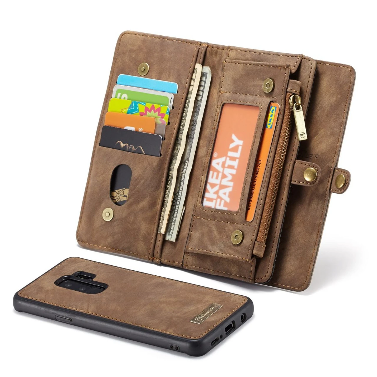 Brown Galaxy S9 Plus CaseMe 11 Card Slot Wallet Magnetic Case 6 Brown Galaxy S9 Plus CaseMe 11 Card Slot Wallet Magnetic Case - Image 6