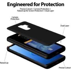 Black Galaxy S9 + Plus Mercury Magnetic Door Bumper Card Holder Case -Cheap NewCase Store galaxy s9 plus goospery magnetic door case black 5 12356.1675299590