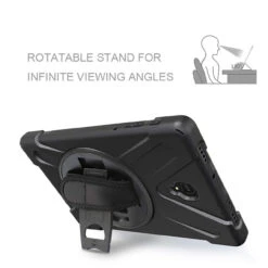 Samsung Galaxy Tab A 10.5 Shock Proof Hybrid Shoulder Strap Case 8 Samsung Galaxy Tab A 10.5 Shock Proof Hybrid Shoulder Strap Case -Cheap NewCase Store galaxy tab a 10 5 2017 hybrid armor shoulder strap black 3 03001.1581200994