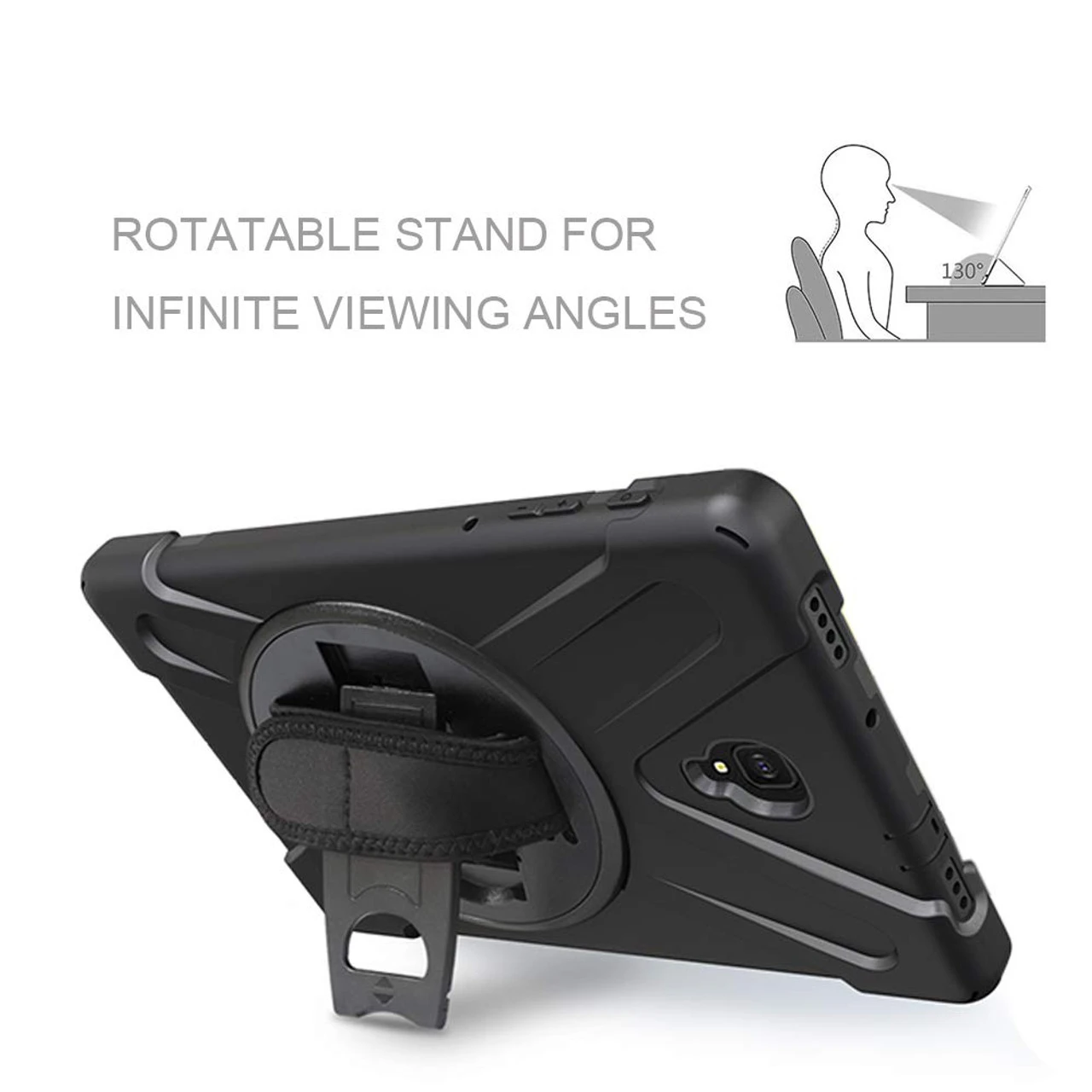 Samsung Galaxy Tab A 10.5 Shock Proof Hybrid Shoulder Strap Case 3 Samsung Galaxy Tab A 10.5 Shock Proof Hybrid Shoulder Strap Case - Image 3