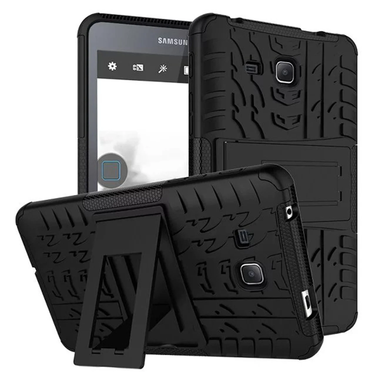 Black Heavy Duty Protective Stand Case For Samsung Galaxy Tab A 7.0" 1 Black Heavy Duty Protective Stand Case For Samsung Galaxy Tab A 7.0"