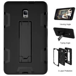 Samsung Galaxy Tab A 8.0 (2017) Heavy Duty Shockproof Stand Case -Cheap NewCase Store galaxy tab a 8 2017 heavy duty case black 4 42510.1521702676