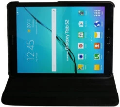 Black 360 Degree Rotating PU Leather Case For Galaxy Tab A 9.7 (2015) -Cheap NewCase Store galaxy tab a 9 7 360 rotating case black 7 15373.1599105565