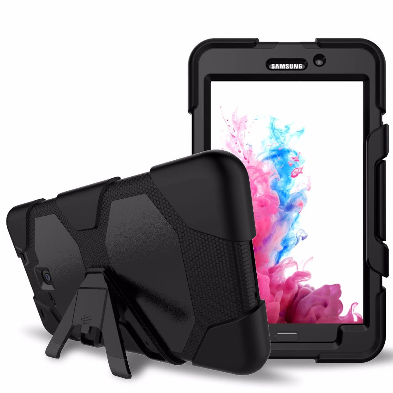Black Military Armor Case For Samsung Galaxy Tab A 7.0 2016 T280, T285 1 Black Military Armor Case For Samsung Galaxy Tab A 7.0 2016 T280, T285