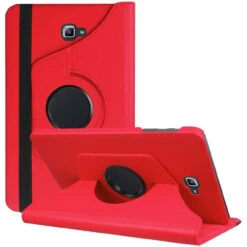 Red 360 Degree Rotating Folio Stand Case For Galaxy Tab A 10.1 (2016)