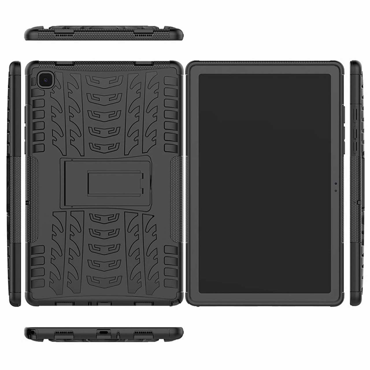 Black Heavy Duty Stand Case For Samsung Galaxy Tab A 10.4" T505 T500 3 Black Heavy Duty Stand Case For Samsung Galaxy Tab A 10.4" T505 T500 - Image 3