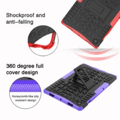 Red Heavy Duty Stand Case For Samsung Galaxy Tab A8 10.5" X200, X205 -Cheap NewCase Store galaxy tab a8 kickstand case red 4 85387.1663729462